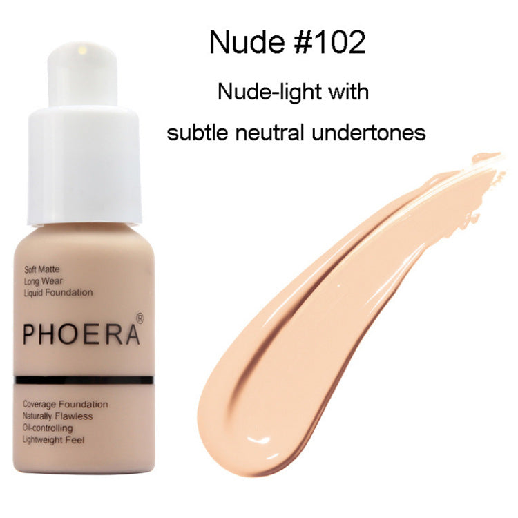 Purrelle Press-Type Oil Control Foundation Cream – Full Coverage Natural Matte Finish 