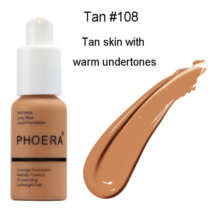 Purrelle Press-Type Oil Control Foundation Cream – Full Coverage Natural Matte Finish 