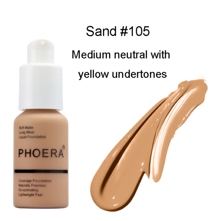 Purrelle Press-Type Oil Control Foundation Cream – Full Coverage Natural Matte Finish 