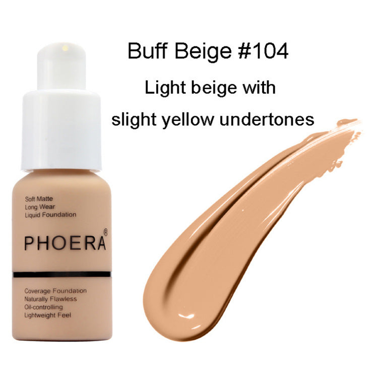 Purrelle Press-Type Oil Control Foundation Cream – Full Coverage Natural Matte Finish 