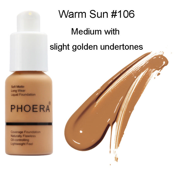 Purrelle Press-Type Oil Control Foundation Cream – Full Coverage Natural Matte Finish 
